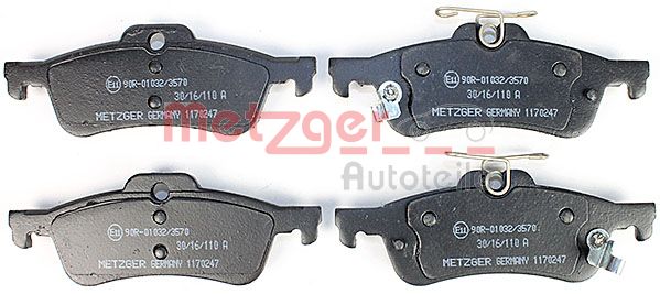 METZGER 1170247 GREENPARTS Bremsbelagsatz, Scheibenbremse